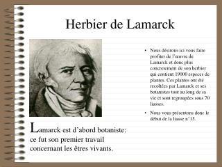 Herbier de Lamarck