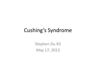 Cushing’s Syndrom e