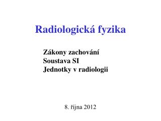 Radiologick á fyzika