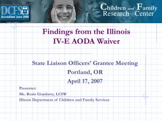 Findings from the Illinois IV-E AODA Waiver
