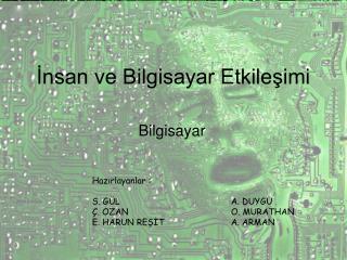 İnsan ve Bilgisayar Etkileşimi