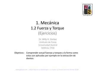 1. Mecánica 1.2 Fuerza y Torque (Ejercicios)