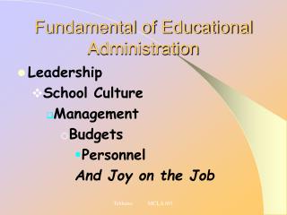 administration educational fundamental presentation ppt powerpoint