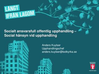 Socialt ansvarsfull offentlig upphandling – Social hänsyn vid upphandling