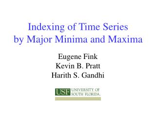Indexing of Time Series by Major Minima and Maxima