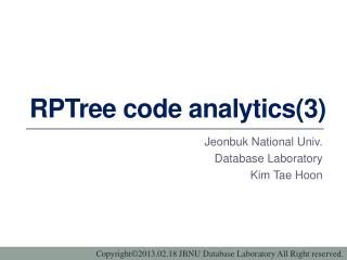 RPTree code analytics(3)