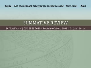 Summative Review