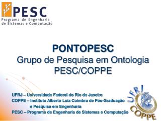 PONTOPESC Grupo de Pesquisa em Ontologia PESC/COPPE