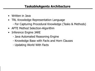 TaskableAgents Architecture