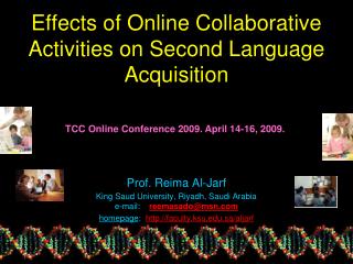 Effects of Online Collaborative Activities on Second Language Acquisition