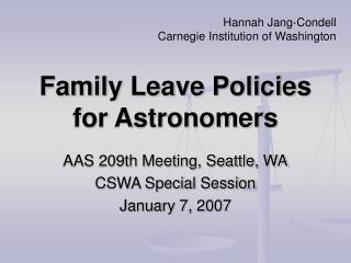 Family Leave Policies for Astronomers