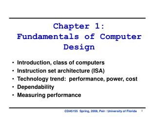 Chapter 1: Fundamentals of Computer Design
