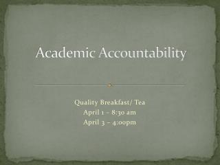 Academic Accountability