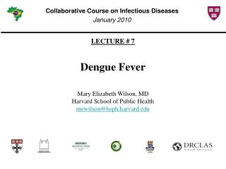 LECTURE # 7 Dengue Fever Mary Elizabeth Wilson, MD Harvard School of Public Health