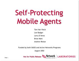 Self-Protecting Mobile Agents