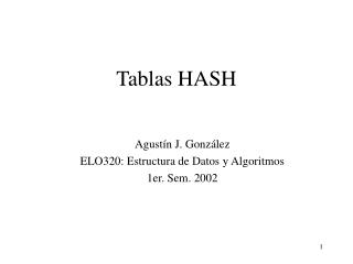 Tablas HASH