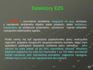Detektory EZS