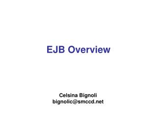 EJB Overview