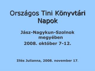 Országos Tini Könyvtári Napok