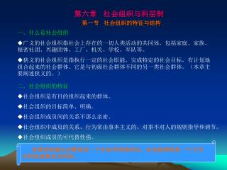 第六章 社会组织与科层制