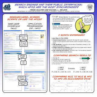 Search Engines and their Public Interfaces: Which APIs are the Most Synchronized?