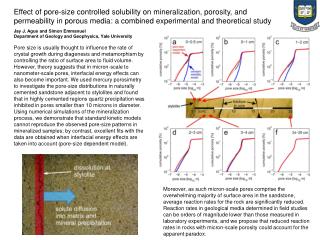 Effect of pore-size controlled solubility on mineralization, porosity, and