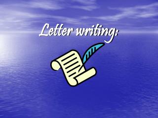 Letter writing:
