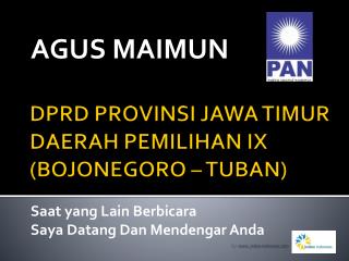 DPRD PROVINSI JAWA TIMUR DAERAH PEMILIHAN IX (BOJONEGORO – TUBAN)