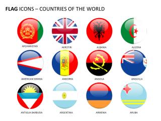 FLAG ICONS – COUNTRIES OF THE WORLD