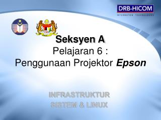 Seksyen A Pelajaran 6 : Penggunaan Projektor Epson