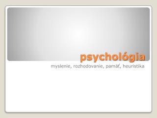 psychológia
