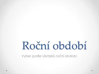 Roční období