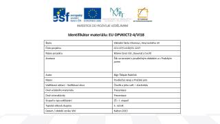 Identifikátor materiálu: EU OPVKICT2-4/Vl18