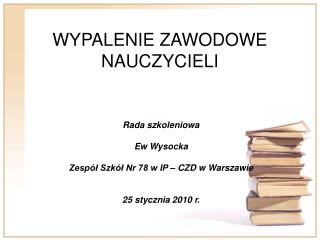 WYPALENIE ZAWODOWE NAUCZYCIELI