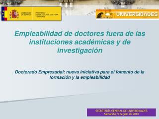 Empleabilidad de doctores fuera de las instituciones académicas y de investigación