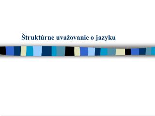 Štruktúrne uvažovanie o jazyku