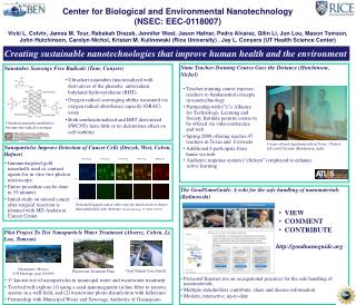 Center for Biological and Environmental Nanotechnology ( NSEC: EEC-0118007)