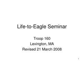 Life-to-Eagle Seminar