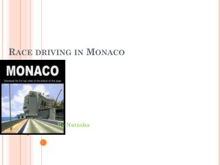 Race driving in Monaco