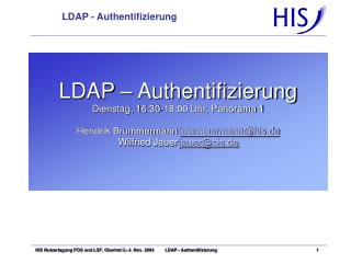 LDAP - Authentifizierung