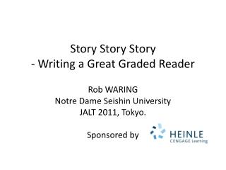 Story Story Story - Writing a Great Graded Reader