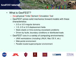 GeoFEST tutorial
