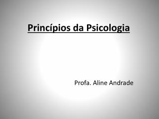 Princípios da Psicologia