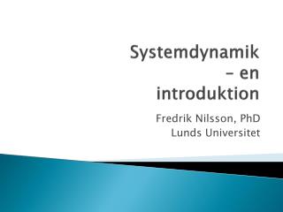 Systemdynamik – en introduktion