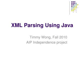 XML Parsing Using Java