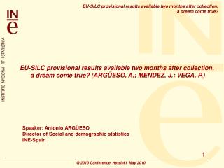 EU-SILC provisional results available two months after collection,