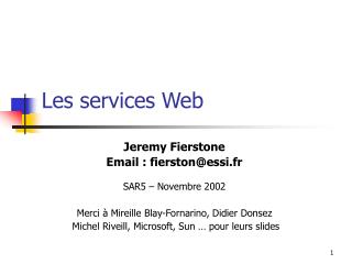 Les services Web