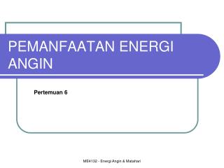 PEMANFAATAN ENERGI ANGIN