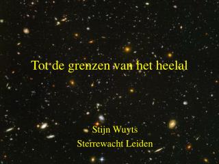 Stijn Wuyts Sterrewacht Leiden