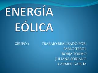 ENERGÍA EÓLICA